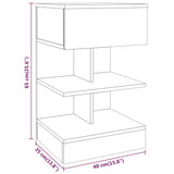 Bedside Cabinet Grey Sonoma 40x35x65 cm Engineered Wood 816043