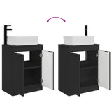 Bathroom Vanity with Sink Black 54 x 35 x 83 cm Engineered Wood 890159