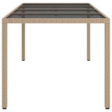 Garden Table Beige 190 x 90 x 75 cm Poly Rattan 362550