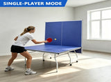 Foldable Full Size Table Tennis Table, Indoor Outdoor Ping Pong Table with Net, Paddles & Balls, W5817P521656