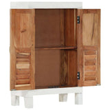 Sideboard White 55x30x90 cm Solid Wood Acacia 351612