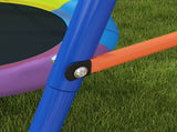 Metal Kids Swing Set Nest Swing Seat with A-Frame Structure for Outdoor Use - Multicoloured T3398P348089