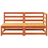 Garden Sofa 2-Seater Wax Brown Solid Wood Pine 837946