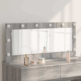 Vanity Mirror Rectangular Grey Sonoma 100 x 45 x 18 cm 868330