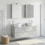 Bathroom Furniture Set 5 pcs Concrete Grey 3407034