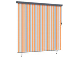 Roller Blind Yellow and Blue 200 x 250 cm Fabric and Aluminum 362088
