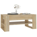 Coffee Table Sonoma Oak 102x55x45 cm Engineered Wood 810902