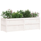 Garden Planter White 150x50x50 cm Solid Wood Pine 837485