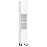 ZNTS 3 Piece Bathroom Cabinet Set White Engineered Wood 3187797