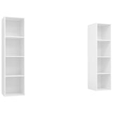 Wall-mounted TV Cabinets 2 pcs White Engineered Wood 3079862