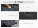 Overstuffed Riser and Recliner Chairs for the Elderly with 8 Vibration Massage, Fabric Upholstered T3398P378882