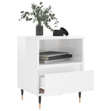 Bedside Cabinets 2 pcs High Gloss White 40x35x50 cm Engineered Wood 830609