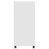 Rolling Cabinet White 55x40x91 cm Engineered Wood 853182