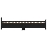 Bed Frame without Mattress Black Oak 90x190 cm Engineered Wood 862367