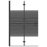 Folding Shower Enclosure ESG 80x140 cm Black 150740