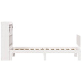 Bookcase Bed without Mattress White 75x190cm Solid Wood Pine 3322677