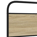 Metal Bed Frame without Mattress Sonoma Oak 193x203 cm 3318691