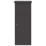 Parcel Drop Box with Storage Black 44.5 x 29 x 110.5 cm Steel 874926