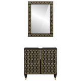 2 Piece Bathroom Furniture Set Solid Wood Mango 3206325