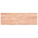 Wall Shelf Light Brown 120x40x cm Treated Solid Wood Oak 363695