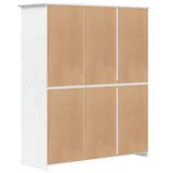 Wardrobe "BODO" White 146x53,5x173 cm Solid Wood Pine 355062