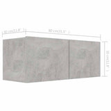 4 Piece TV Cabinet Set Concrete Grey 80x30x30 cm Engineered Wood 3079060