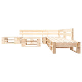 Garden Lounge Set Natural Wood Impregnated Pinewood 6 Piece Set 277494