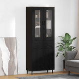 Highboard with Drawer 2 pcs Black Oak Engineered Wood 3416249
