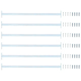 Adjustable Window Safety Bar 6 pcs 710 -1200 mm Steel Silver 42028275