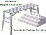 Heavy Duty Steel Hop Up Step Ladder Folding Stool Work Bench Platform 1400mm UK 97465438