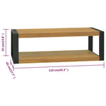 ZNTS Bathroom Cabinet 120x45x35 cm Solid Wood Teak 338232