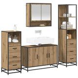Bathroom Furniture Set 4 pcs Artisan Oak Engineered Wood 3402340