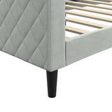 Day Bed without Mattress Light Grey 90x190 cm Single Velvet 354260