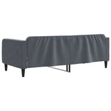 Day Bed without Mattress Dark Grey 90x190 cm Single Velvet 354103