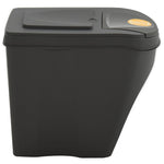 Stackable Garbage Bin Boxes 4 pcs Grey 100 L Polypropylene 152200