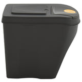 Stackable Garbage Bin Boxes 4 pcs Grey 100 L Polypropylene 152200