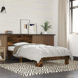 Bed Frame without Mattress Smoked Oak 100x200 cm 845739