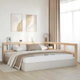 Bookcase Headboard L-Shaped 200 cm Solid Wood Pine 859253