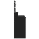 Dressing Table with LED Black 80x41x134.5 cm 848186