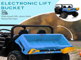 12V 2 Seater Kids Electric Ride-On Car with Electric Bucket, Remote Control - Blue T3398P422366