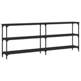 Console Table Black 200x29x75 cm Engineered Wood 834110
