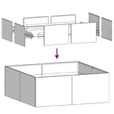 Planter 80x80x30 cm Galvanised Steel 860806