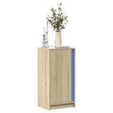 Sideboard with LED Sonoma Oak 42.5x34x85 cm Engineered Wood 852140