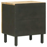 Bedside Table 2 pcs Natural 40 x 33 x 46 cm Solid Mango Wood 4018841
