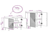 2 Piece Bathroom Cabinet Set HAARLEM Concrete Grey 3417615