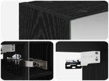 Bathroom Mirror Cabinet Black Oak 60 x 14.5 x 50 cm 889080