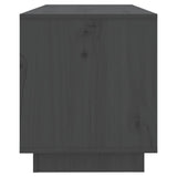 TV Cabinet Grey 74x34x40 cm Solid Wood Pine 813841