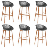 7 Piece Bar Set Black and Grey 3057394
