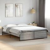Bed Frame without Mattress Grey Sonoma 160x200 cm 3279880