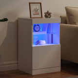 Sideboard with LED Lights White 41x37x67 cm 836679